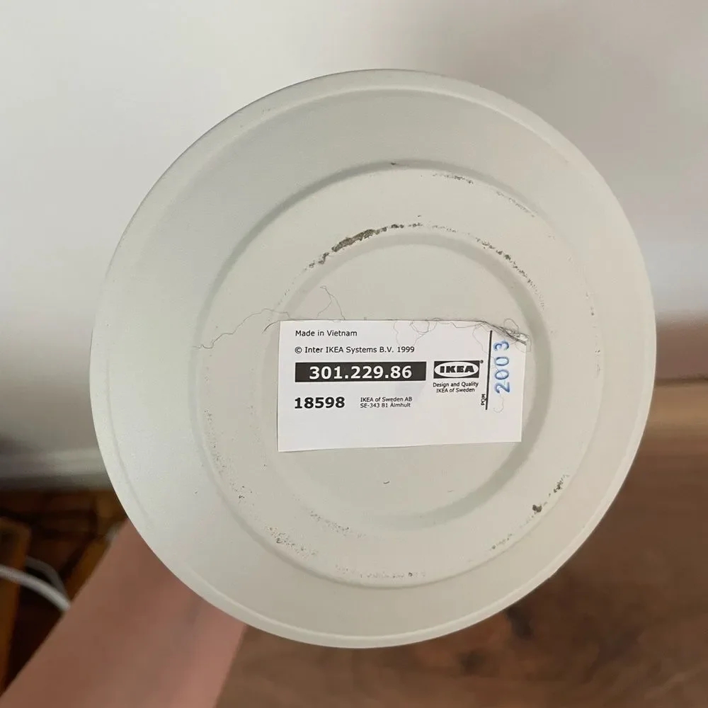 IKEA Rotera Tea Light Candle Holder Lantern Metal & Glass Hanging White